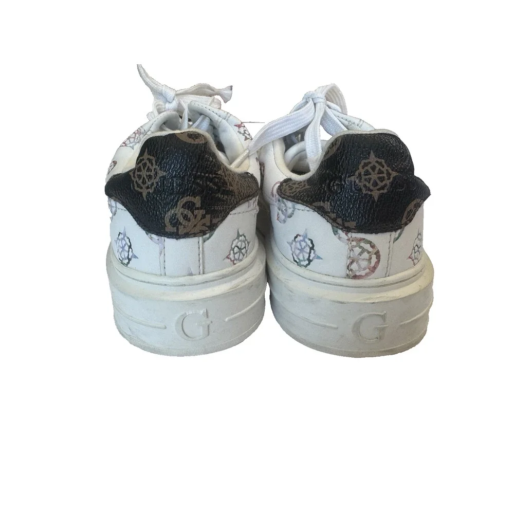 GUESS Denesa Platform Sneakers Chunky Treaded Shoes Womens Size 6 Casual White